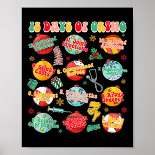 Poster Natal Xmas Enfermeira Ortopédica Equipe Orto 12 Di