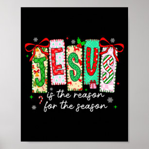 Poster Natal Xmas Jesus É A Razão Da Temporada