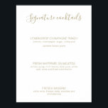 Poster Natasha Dourada Signature Bebe Sinal de Casamento<br><div class="desc">Esta elegante placa de casamento Signature Bebe apresenta um rústico, dourado, roteiro de caligrafia manuscrito e tipografia limpa para um olhar chic, moderno e minimalista. Projetado para combinar com a nossa coleção de casamento da na moda Natasha. Não se esqueça de procurar os outros itens nesta coleção para criar uma...</div>