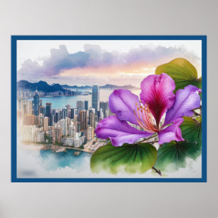 Poster National Flower Bauhinia (Hong Kong)  