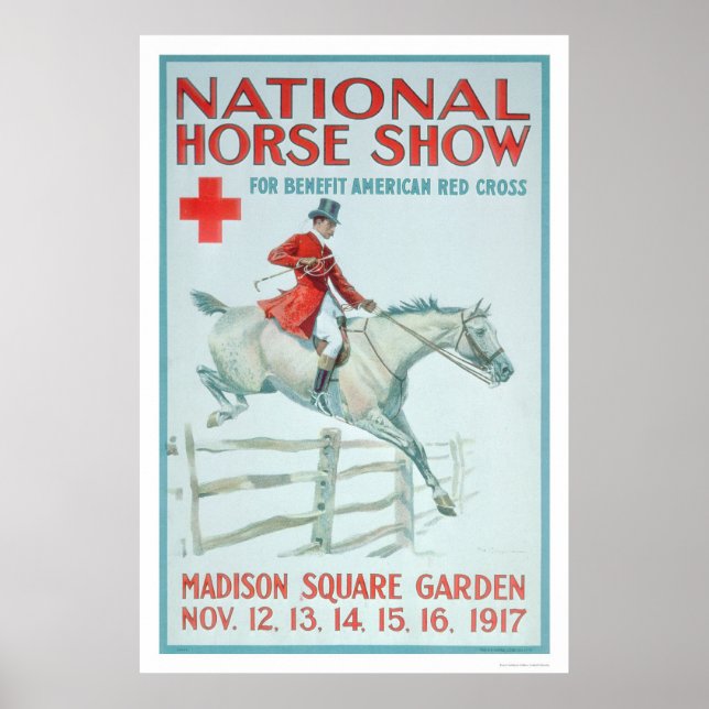 Poster National Horse Show for the Red Cross (US00281) (Frente)