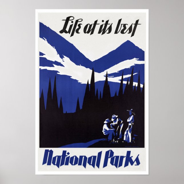 Póster National Park ~ Viagens vintage (Frente)