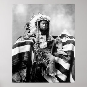 Póster Native American Boy, 1899
