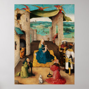 Poster NATIVIDADE, ADORAÇÃO DE MAGI por BOSCH Christmas