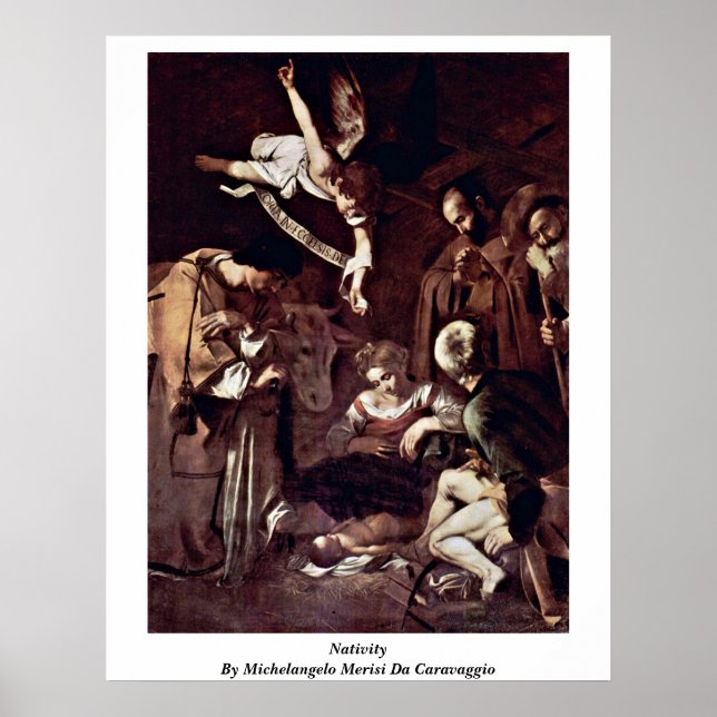 Póster Natividade De Michelangelo Merisi Da Caravaggio (Frente)