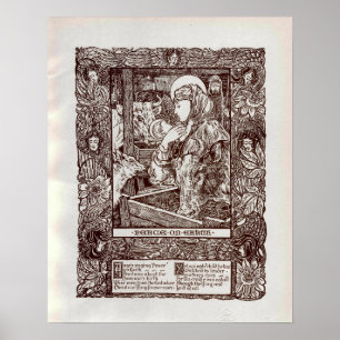 Poster Natividade do Natal de Nouveau da arte (1898)