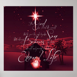 Poster Natividade John 3:16