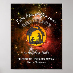 Poster Natividade na moda Cristã INÚTIL BEBÊ Natal