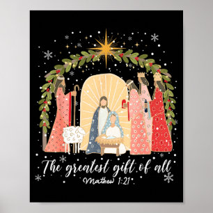 Poster Natividade Natal Menino Jesus Cristão Maior O