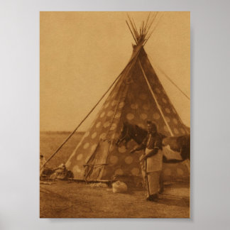 Poster Nativo Americano de TeePee Art, Pé Negra