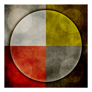 Póster Nativo Americano Sagrado Hoop