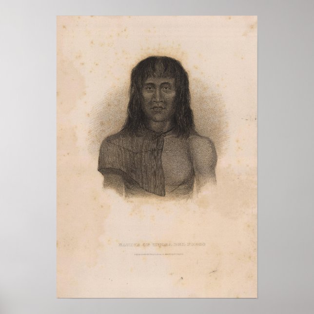 Póster Nativo, Terra del Fuego, Argentina e Chile (Frente)