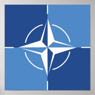 Poster NATO ONAT flag symbol North Atlantic Treaty Organi
