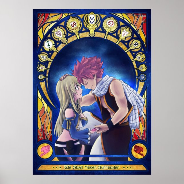 Poster Natsu e Lucy (Frente)