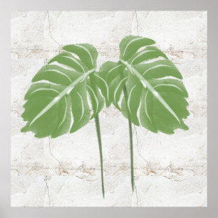 Poster Naturais Abstrato Monstera deixa a Rússia