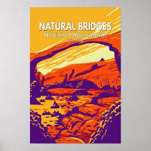 Poster Natural Bridges National Monument Utah Vintage