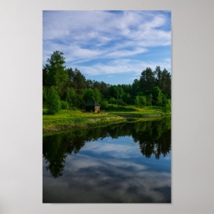 Poster Natural Landscape River Canal Belarus