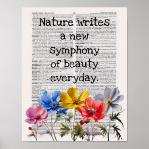 Poster Nature escreve uma nova sinfonia de beleza todos o