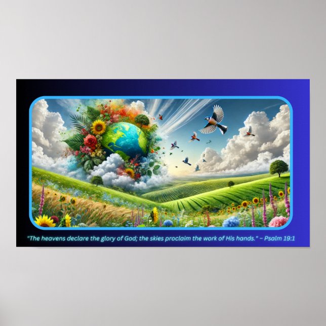 Poster Nature Symphony: Uma Fusão do Céu, Terra e Vida Se (Frente)
