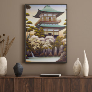 Poster Nature Temple Asian Wall Art