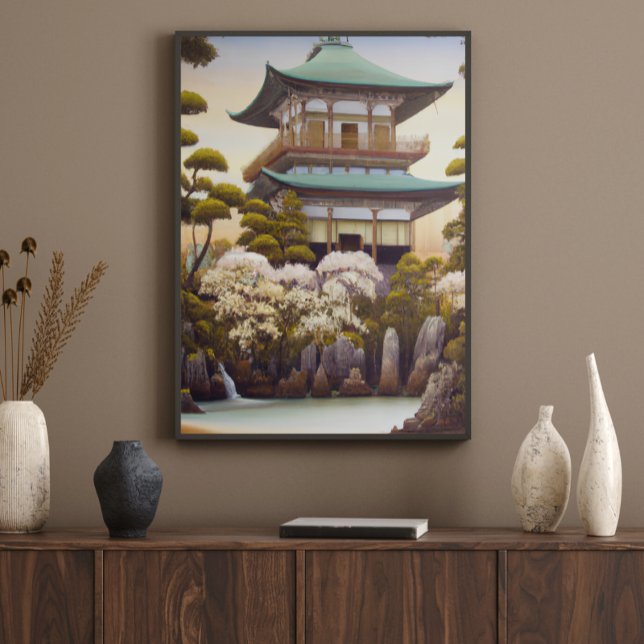 Poster Nature Temple Asian Wall Art (Criador carregado)