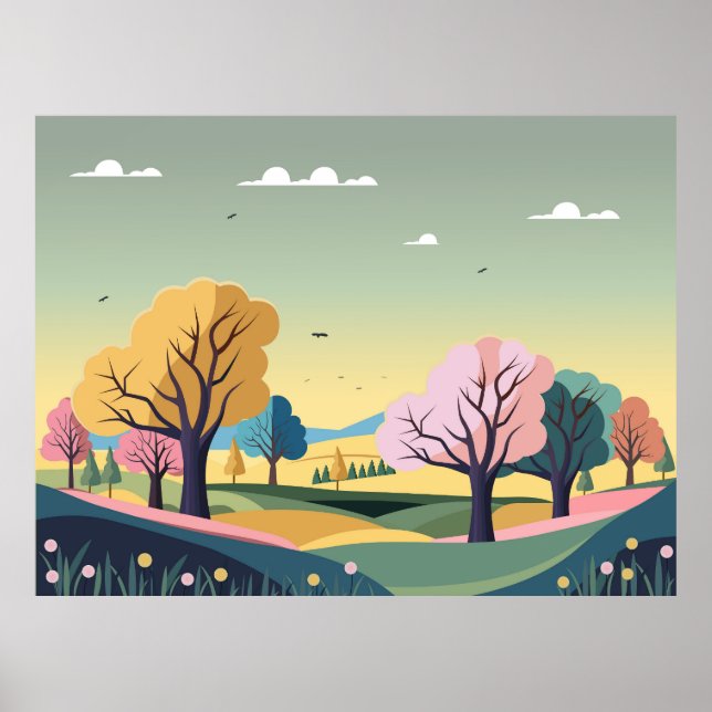 Poster Natureza Abstrata e Bonita (Frente)