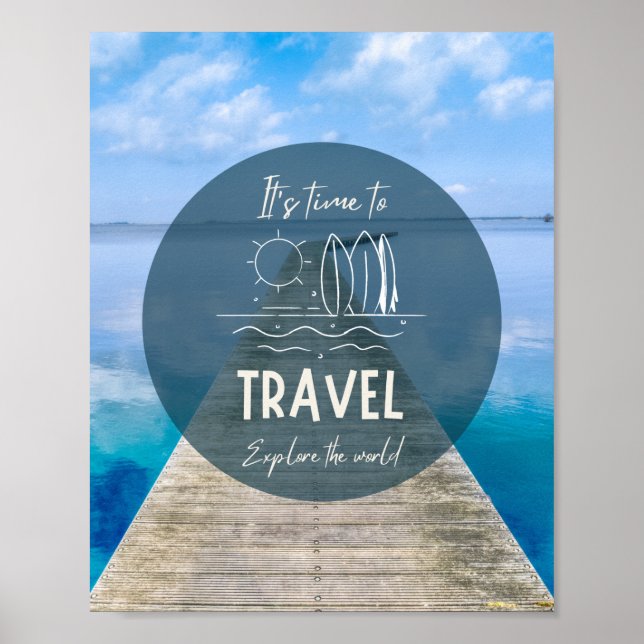Poster Natureza Chegou a hora de fazer uma citação Viagem (Frente)