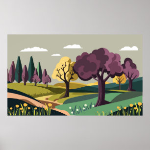 Poster Natureza com Árvores