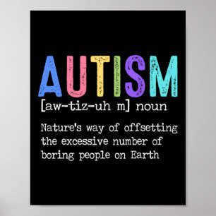 Poster Natureza da definição do autismo Forma de compensa