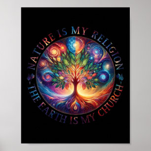Poster Natureza É Minha Religião A Terra É Minha Igreja M