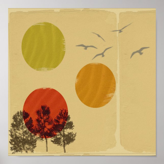 Póster Natureza em Retro (Frente)