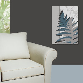 Poster Natureza Estilizada Folhas de Cinza Fern
