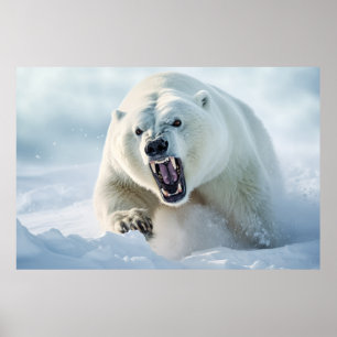 Poster Natureza Majestosa dos Animais do Urso Polar