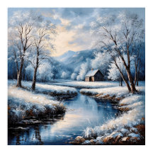 Natureza Montanhosa de Inverno Aconchegante para D