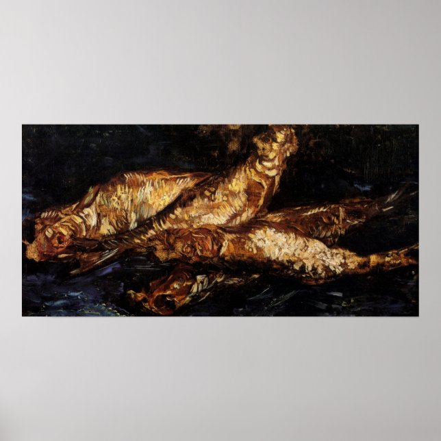 Poster Natureza Morta com Bloaters de Vincent van Gogh (Frente)