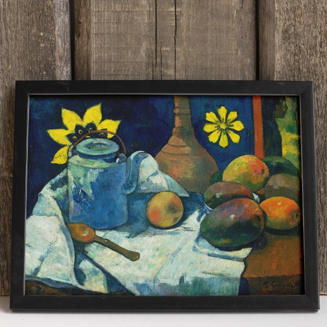 Poster Natureza Morta com Bule de Chá e Frutas, Paul Gaug (Criador carregado)