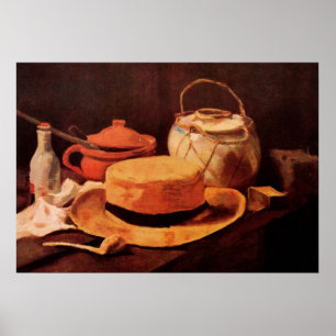 Póster Natureza Morta com Chapéu de Palha Amarelo por Vin