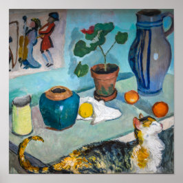 Poster Natureza-morta com Gato | Auguste Macke |