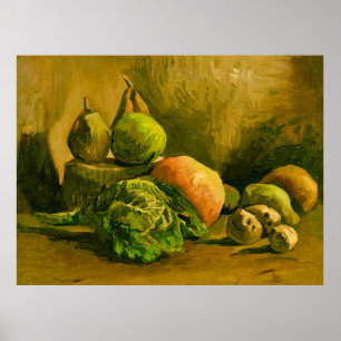 Poster Natureza Morta com Legumes e Frutas de Van Gogh