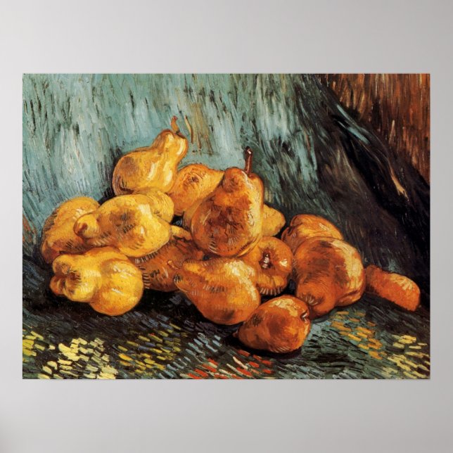 Póster Natureza Morta com Peras Marmeleiro por Vincent va (Frente)