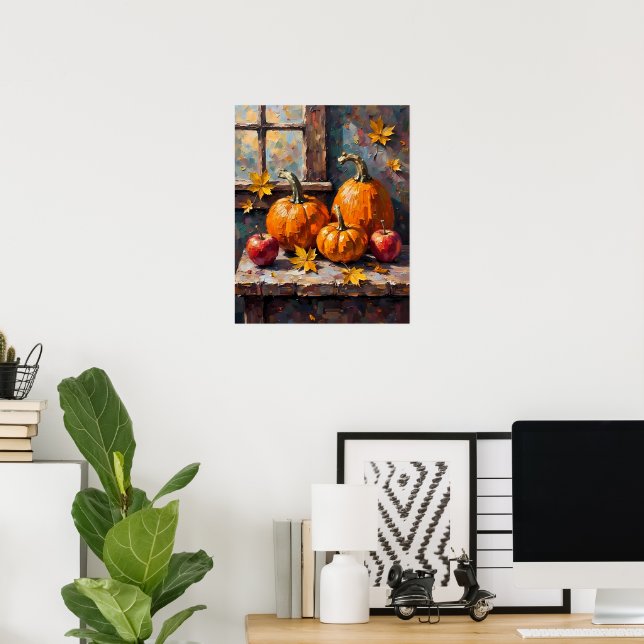 Poster Natureza-Morta da Colheita de Outono (Escritório em casa)