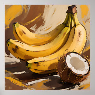 Poster Natureza-Morta de Bananas Coco