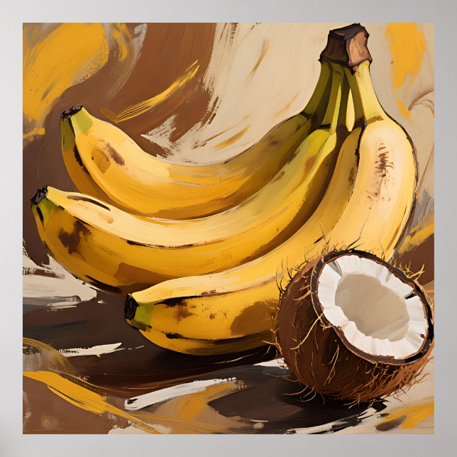 Poster Natureza-Morta de Bananas Coco (Frente)