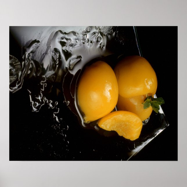 Poster natureza-morta de frutas pôster Preto (Frente)