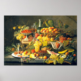 Poster Natureza Morta: Frutas 1855 Por Severin Roesen -