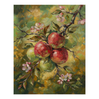 Póster Natureza-Morta Vintage Apple