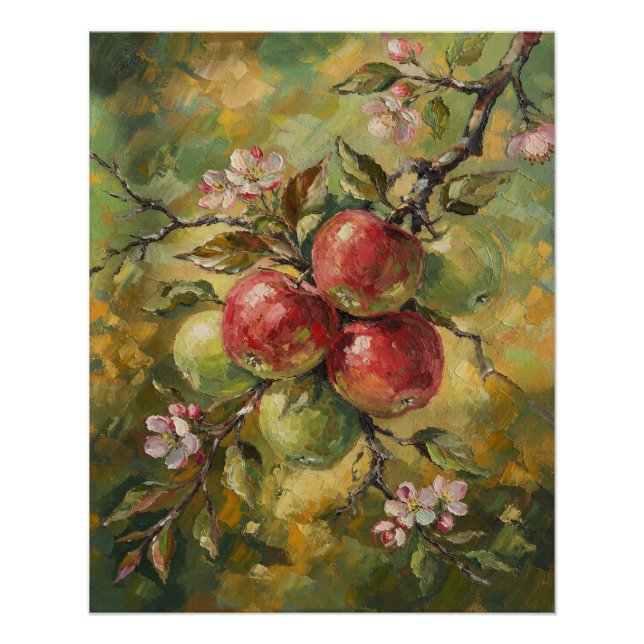 Póster Natureza-Morta Vintage Apple (Frente)