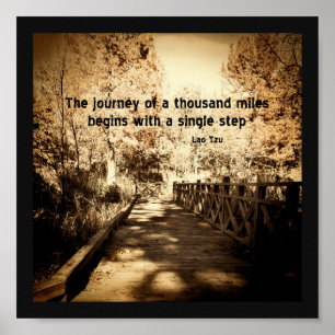 Póster natureza motivadora poster, citação sobre a sepia