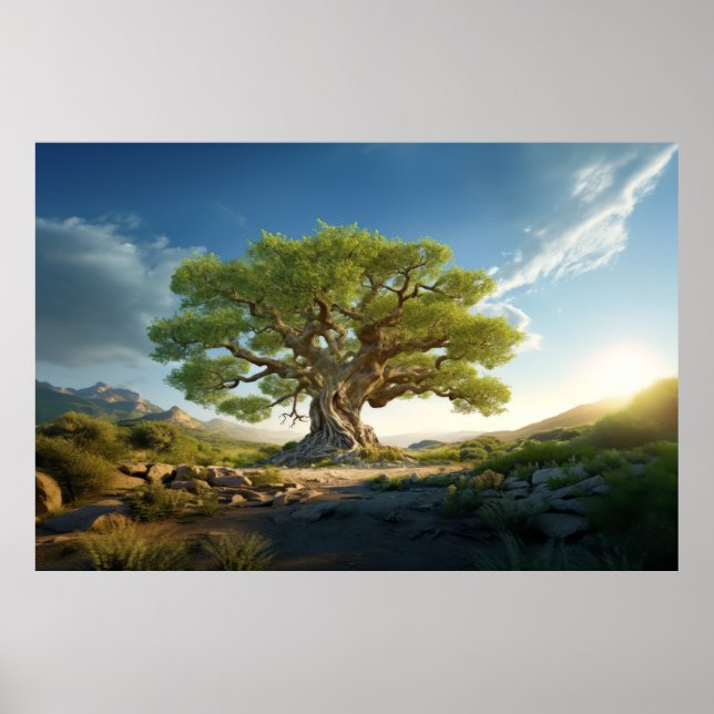 Poster Natureza Tranquila Da Vida Em Árvore (Frente)