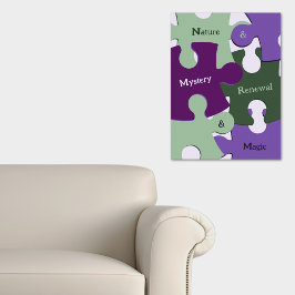 Poster Natureza Verde Renovação Mistério Roxo Magic Jig S